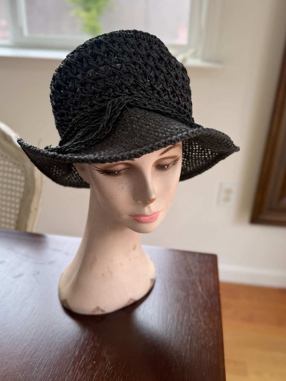 Classic Black Crochet Sun Hat - Women Accessories
